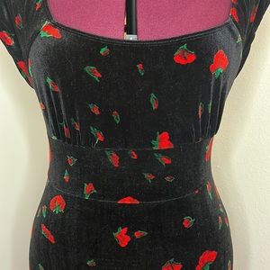Vintage 90s Betsey Johnson stretch velvet pinup dress
